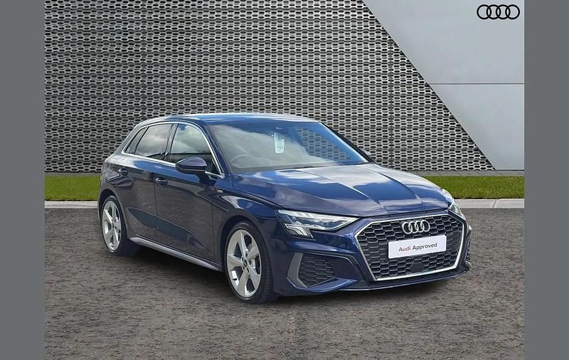 Used Audi A3 S-Line 147 HP (108 kW) 2022 Blue Sedan