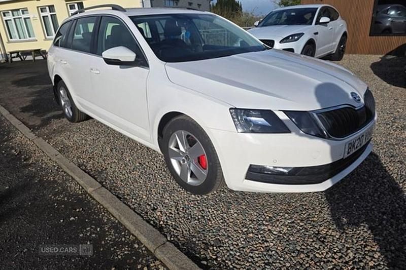 Used Skoda Octavia SE Technology 115 HP (84 kW) 2020 White Estate