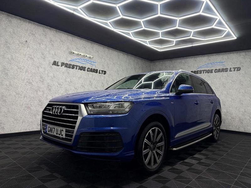 Blue Used 2017 Audi Q7 S-Line SUV | £16,499 (Good price) - Image 1/4