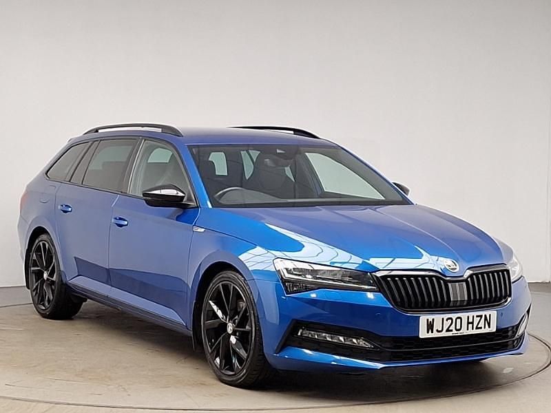 Blue Used 2020 Skoda Superb SportlinePlus Estate | £19,798 (Fair price) - Image 1/4