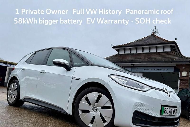 Used VW ID.3 Pro Performance 150 kW (204 HP) 2020 White Hatchback