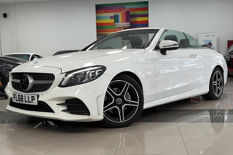 Used Mercedes C220 AMG line 194 HP (142 kW) 2018 White Cabriolet