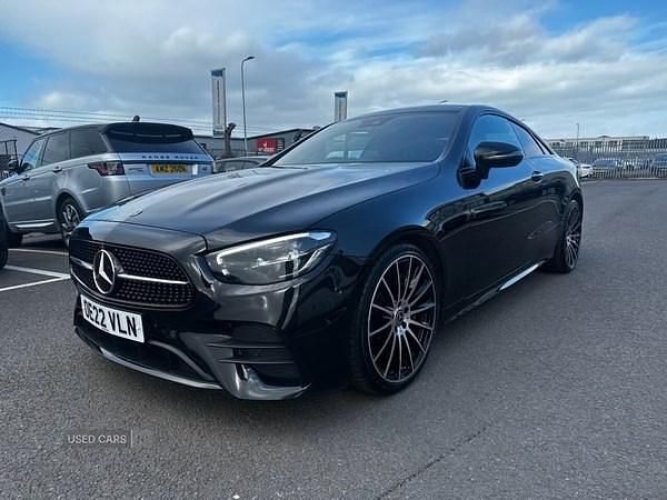 Used Mercedes E300 AMG line 258 HP (189 kW) 2022 Black Coupe