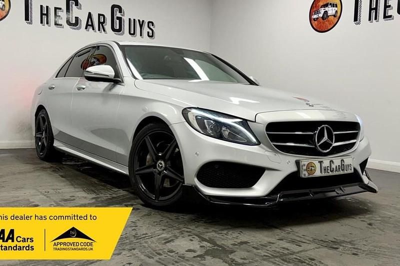 Used Mercedes C220 AMG line 170 HP (125 kW) 2018 Silver Sedan