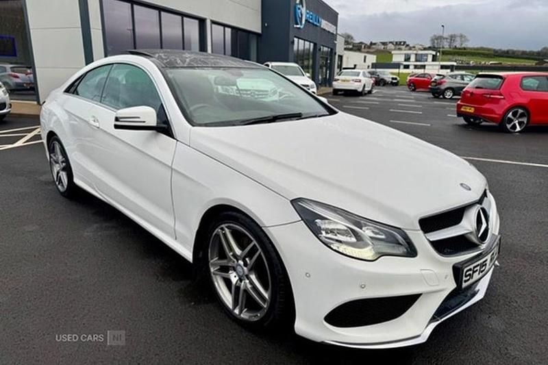 Used Mercedes E220 AMG line 2015 White Coupe