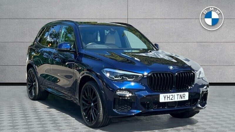 Blue Used 2021 BMW X5 M Sport SUV | £45,493 (Fair price) - Image 1/4