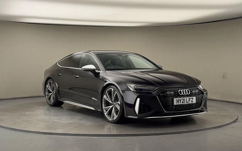 Sebring black crystal effect/sebring black crystal Used 2021 Audi RS7 Premium Hatchback | £58,550 (Super price) - Image 1/4