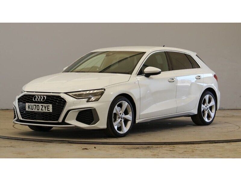 White Used 2021 Audi A3 Sportback S-Line Hatchback | £20,399 (Fair price) - Image 1/4