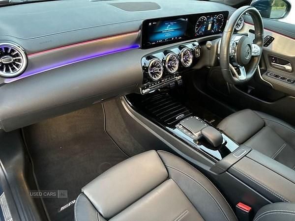 Used Mercedes CLA250 AMG Line Premium Plus 224 HP (164 kW) 2021 Blue Sedan