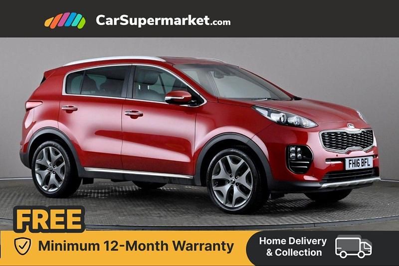 Red Used 2016 Kia Sportage GT-Line SUV | £9,997 (Fair price) - Image 1/4