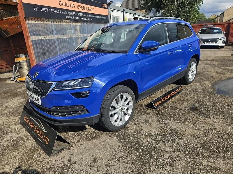 Blue Used 2019 Skoda Karoq SE L SUV | £13,495 (Fair price) - Image 1/4