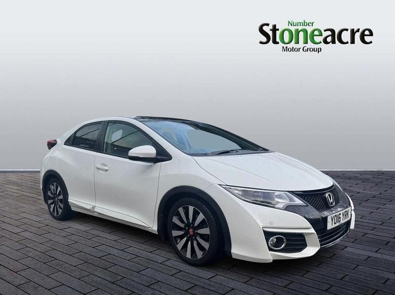 White Used 2016 Honda Civic SR Hatchback | £9,495 (Fair price) - Image 1/4