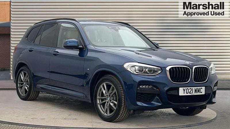 Blue Used 2021 BMW X3 M Sport SUV | £26,862 (Good price) - Image 1/4