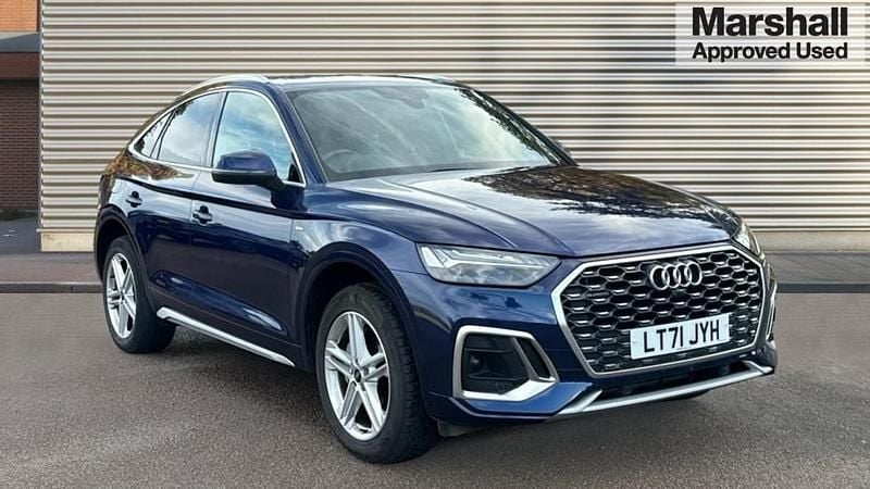 Blue Used 2021 Audi Q5 S-Line SUV | £28,372 (Fair price) - Image 1/4