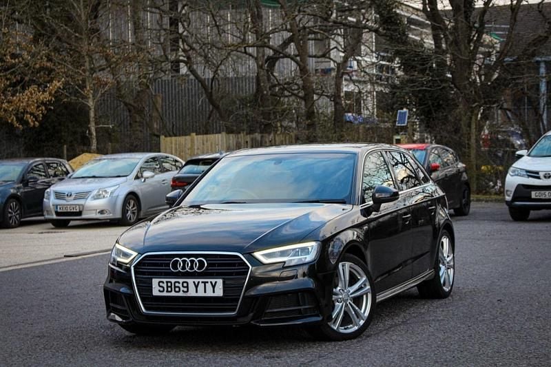 Used Audi A3 Sportback S-Line 150 HP (110 kW) 2020 Black Hatchback