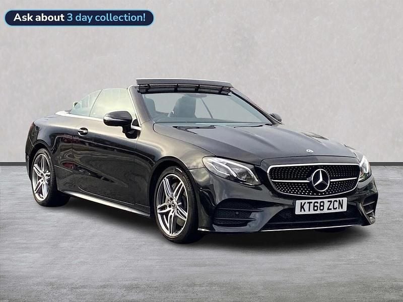 Black Used 2018 Mercedes E300 AMG line Cabriolet | £20,499 (Fair price) - Image 1/4