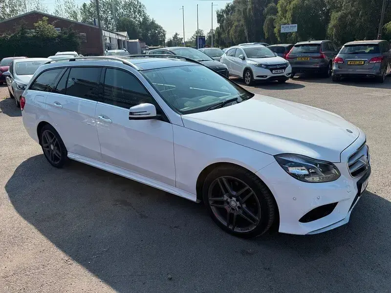 Used Mercedes E220 AMG Line Premium Plus 2014 White Estate