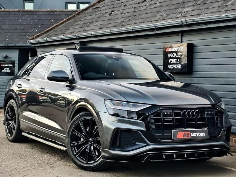 Grey Used 2019 Audi Q8 S-Line SUV | £35,989 (Expensive) - Image 1/4