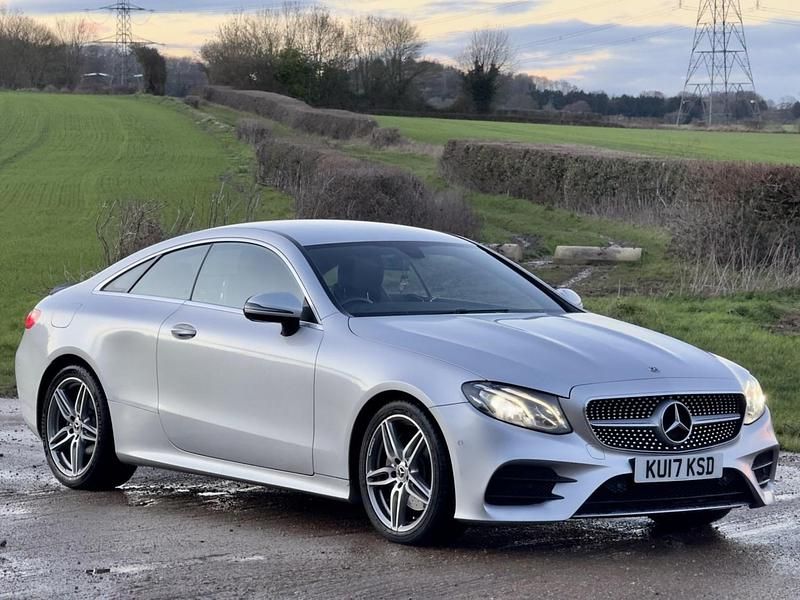 Used Mercedes E220 AMG line 194 HP (142 kW) 2017 Silver Coupe