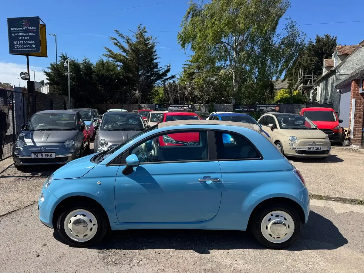 Used Fiat 500 Pop 69 HP (50 kW) 2013 Blue Cabriolet