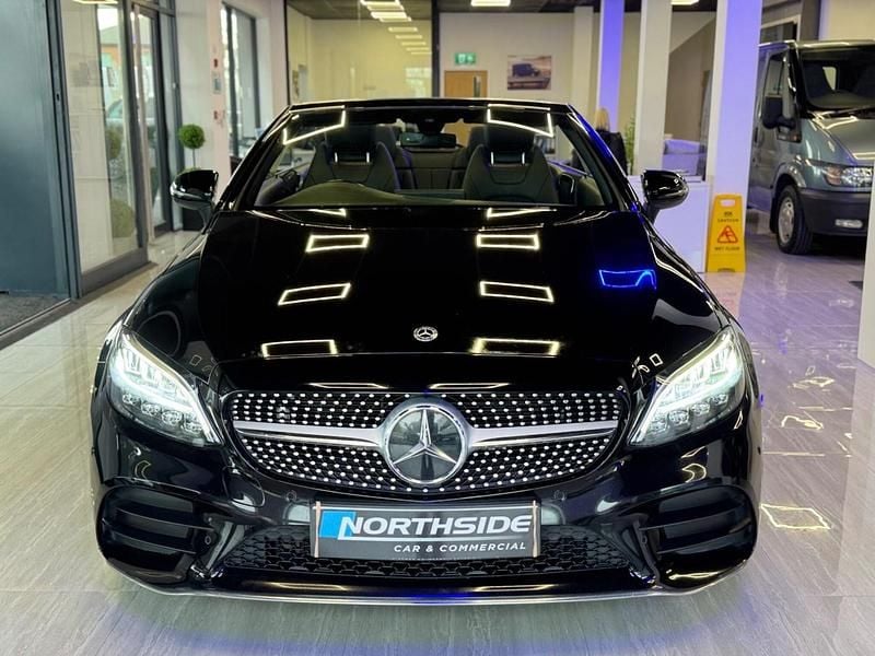 Used Mercedes C300 AMG line 245 HP (180 kW) 2021 Black Cabriolet