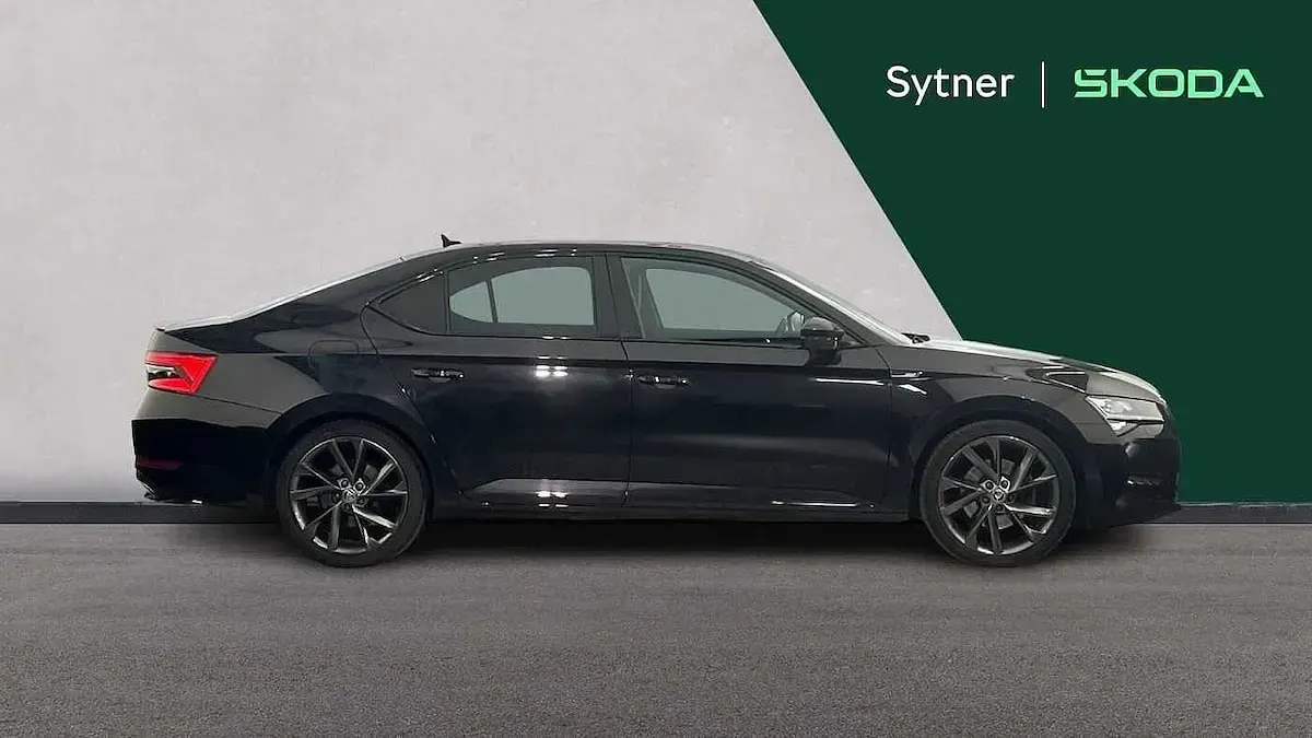 Used Skoda Superb SportlinePlus 160 HP (117 kW) 2023 Black magic pearl effect Hatchback