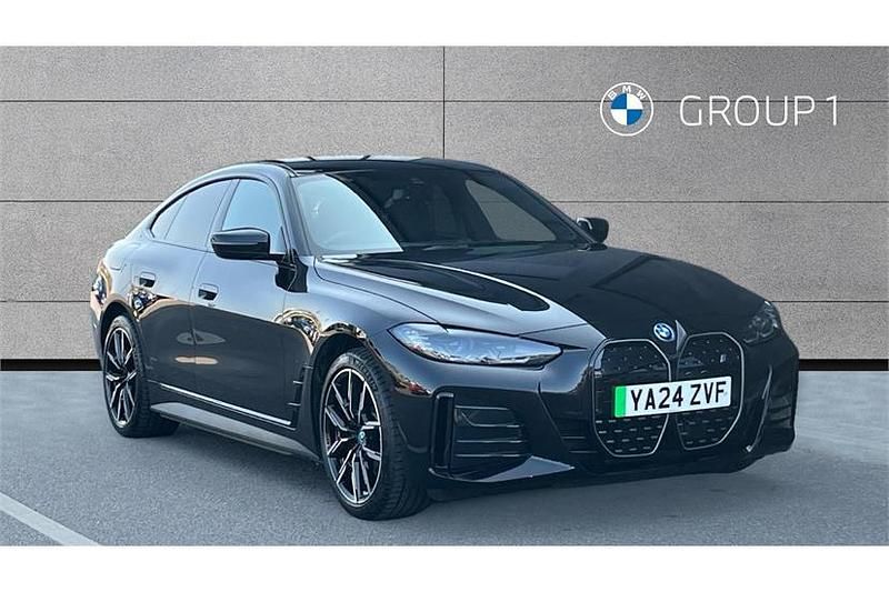 Black sapphire metallic paint Used 2024 BMW i4 M Sport Sedan | £38,475 (Fair price) - Image 1/4
