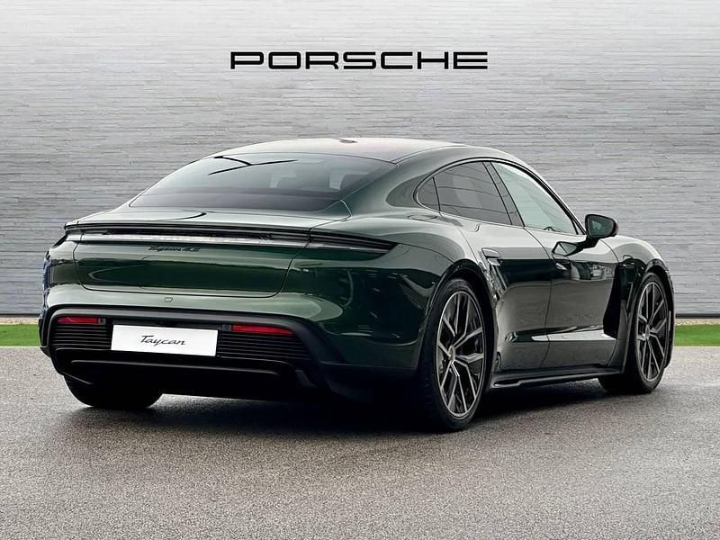 Used Porsche Taycan Black Edition 439 kW (598 HP) 2025 Oak green metallic neo Sedan