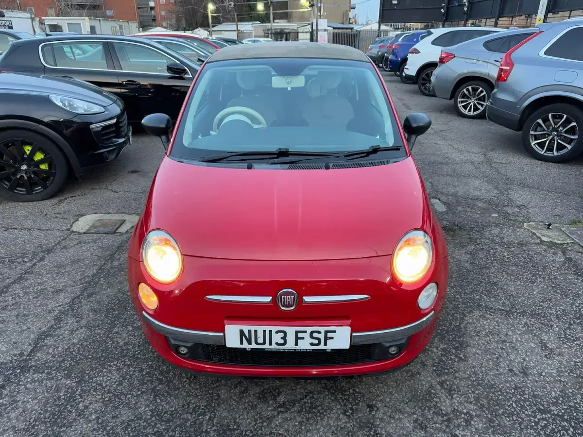 Used Fiat 500 Lounge 69 HP (50 kW) 2013 Red Cabriolet