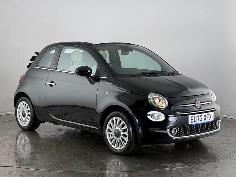 Black Used 2022 Fiat 500C Dolcevita Cabriolet | £12,550 (Fair price) - Image 1/3