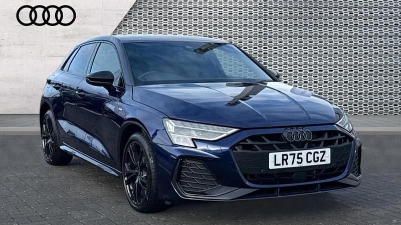 Blue Used 2025 Audi A3 e-tron Black Edition Hatchback | £32,528 (Fair price) - Image 1/4