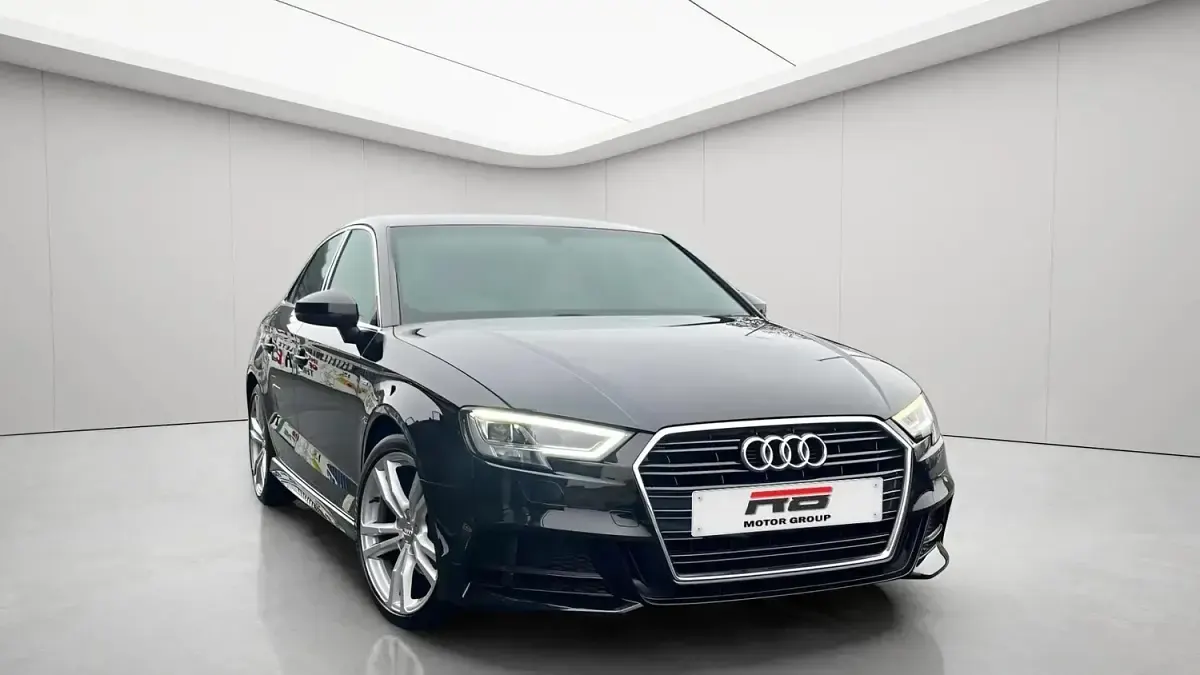Used Audi A3 S-Line 116 HP (85 kW) 2019 Black Sedan
