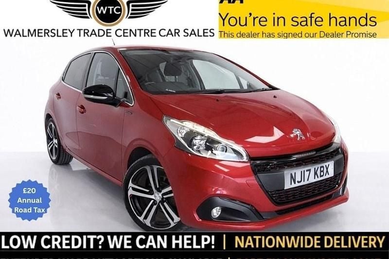 Used Peugeot 208 GT-line 100 HP (73 kW) 2017 Red Hatchback