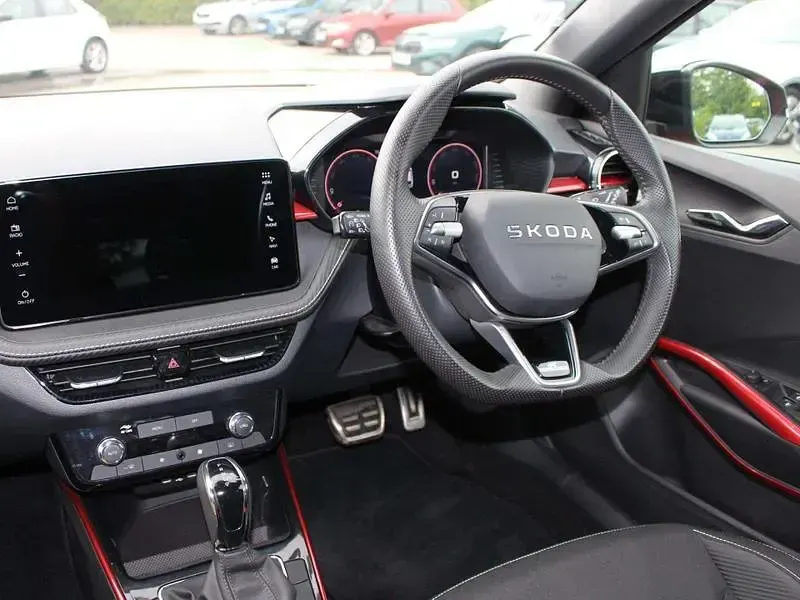Used Skoda Fabia Monte Carlo 116 HP (85 kW) 2025 Velvet red metallic black magic pearl effect Hatchback