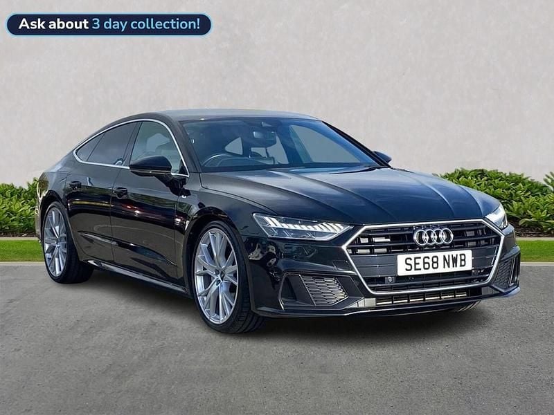 Black Used 2019 Audi A7 S-Line Hatchback | £22,995 (Fair price) - Image 1/4