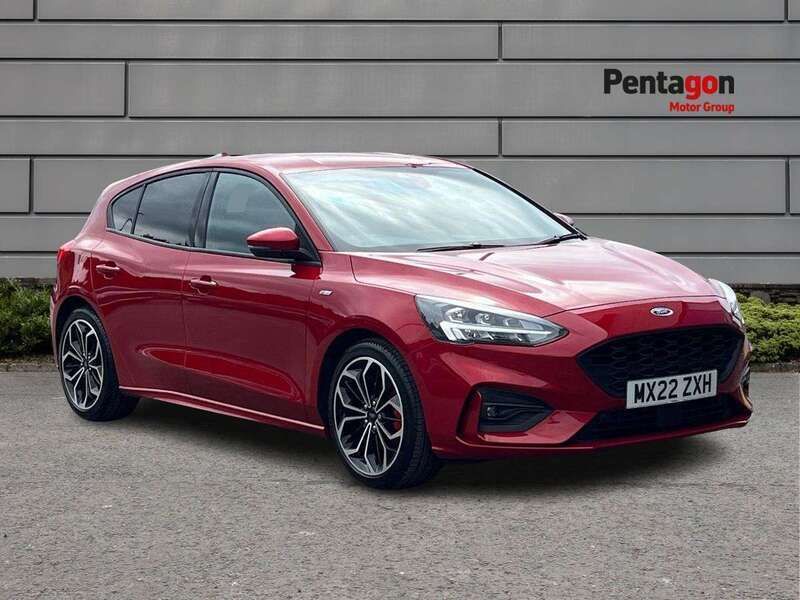 Red Used 2022 Ford Focus ST-Line X Hatchback | £17,195 (Fair price) - Image 1/4