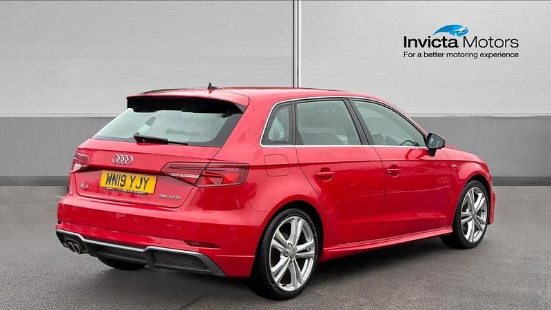 Used Audi A3 S-Line 150 HP (110 kW) 2019 Tango red Sedan