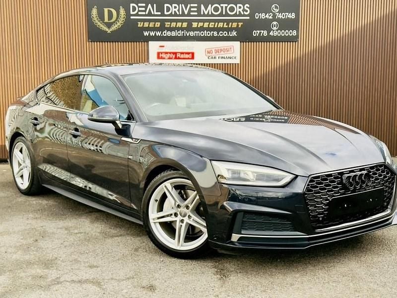Blue Used 2017 Audi A5 Sportback S-Line Hatchback | £14,790 (Fair price) - Image 1/4