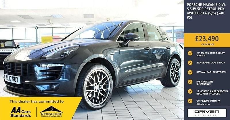 Grey Used 2017 Porsche Macan S SUV | £23,490 (Super price) - Image 1/3