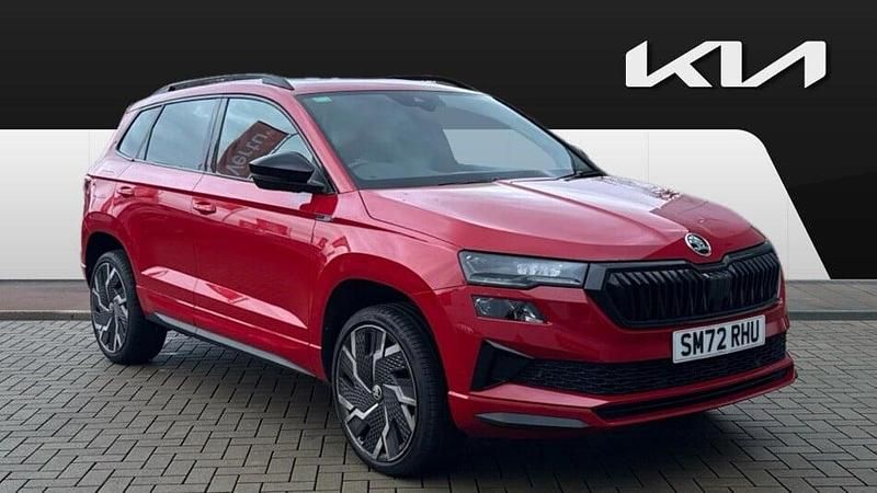 Used Skoda Karoq SportLine 150 HP (110 kW) 2023 Red SUV
