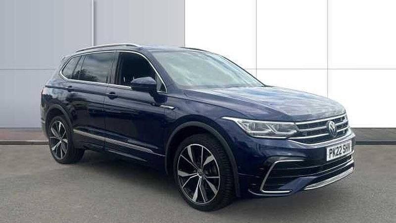 Blue Used 2022 VW Tiguan Allspace R-line SUV | £28,491 (Fair price) - Image 1/4