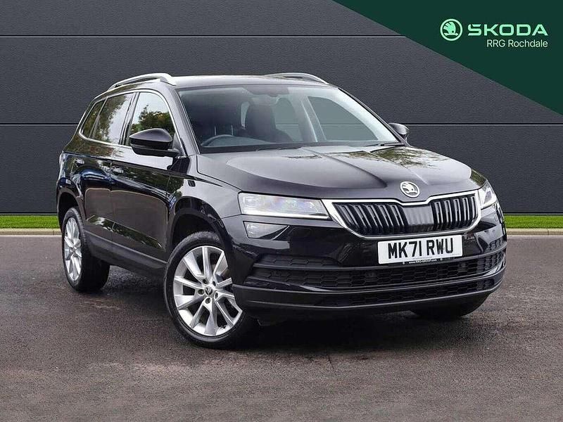 Black magic pearl effect Used 2022 Skoda Karoq SE L SUV | £17,300 (Fair price) - Image 1/4