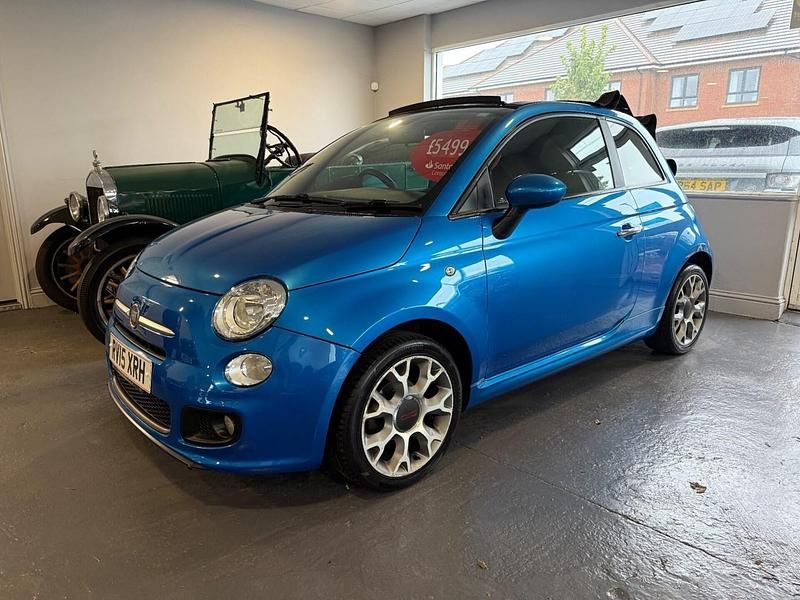 Blue Used 2015 Fiat 500S S Cabriolet | £5,499 (Fair price) - Image 1/4