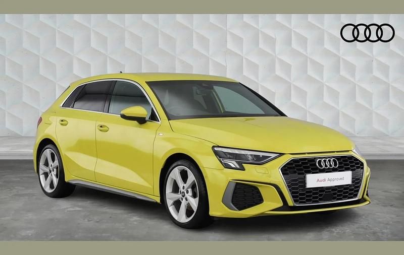 Used Audi A3 S-Line 150 HP (110 kW) 2022 Yellow Sedan