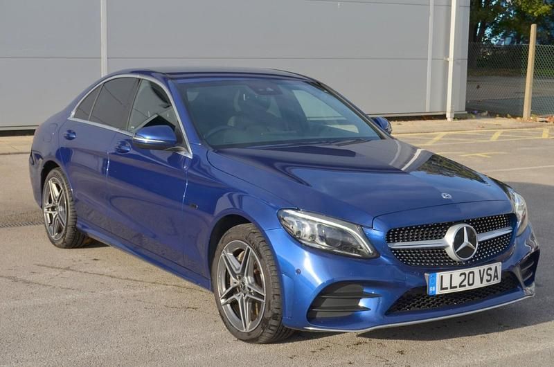 Blue Used 2020 Mercedes C300e AMG line Sedan | £13,499 (Expensive) - Image 1/4