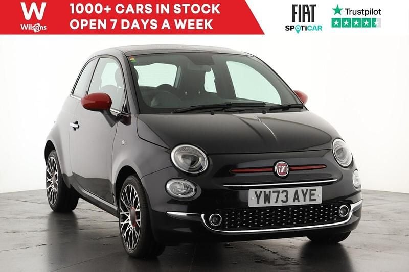 Black Used 2023 Fiat 500 Red Hatchback | £12,048 (Fair price) - Image 1/3
