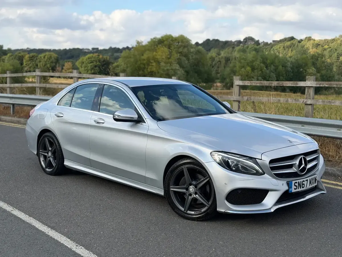 Used Mercedes C220 AMG line 167 HP (122 kW) 2017 Silver Sedan