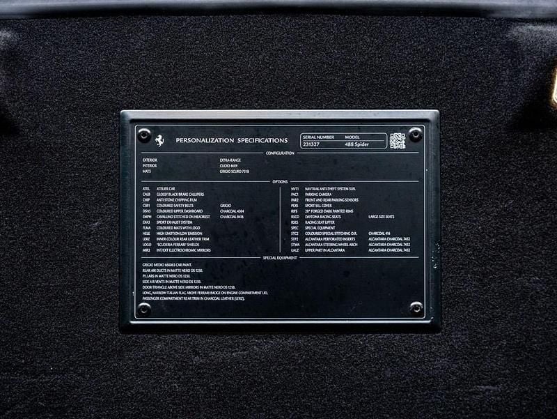 Used Ferrari 488 670 HP (492 kW) 2018 Grey Cabriolet