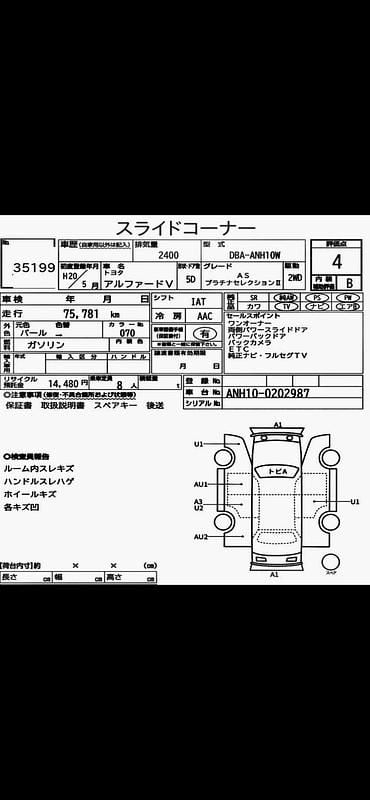Used Toyota Alphard Edition 2008 Pearl white MPV