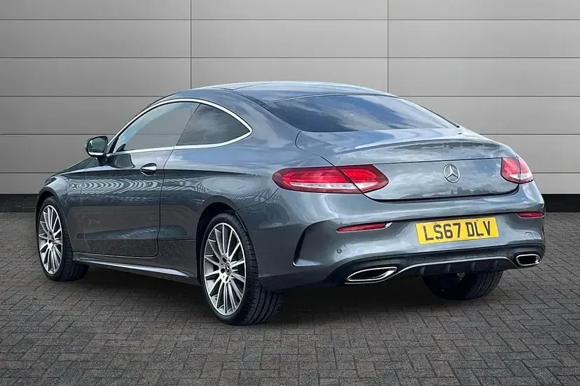 Used Mercedes C300 AMG Line Premium Plus 245 HP (180 kW) 2017 Selenite grey Coupe